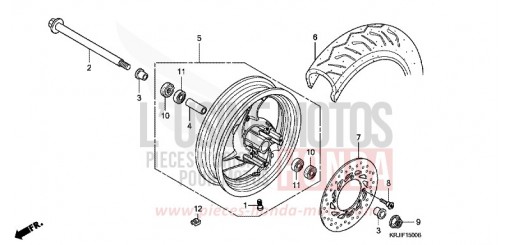 FRONT WHEEL (FES125) (FES150) FES1253 de 2003